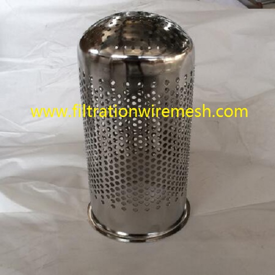 Stainless Steel Perforated Mesh Support Filter Basket