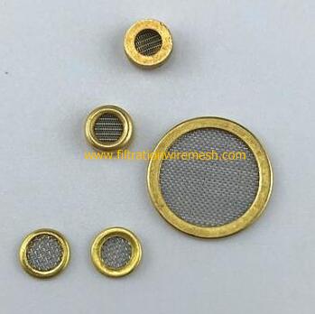 Small Brass Rim Mesh Filter Disc