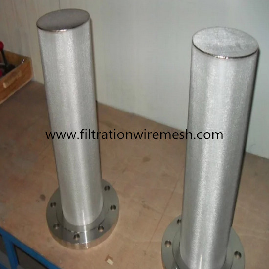 Flange Sintered Mesh Filter Element